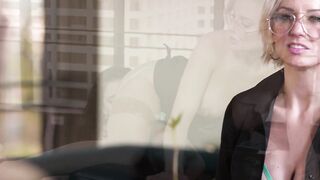 GIRLSWAY - New Boss Kenzie Taylor Fucks Her 2 Sexsual Gossip Employees On Her Office Desk