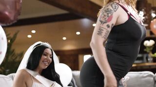 GIRLSWAY - Irresistible Bridesmaid Emma Magnolia Shows Bride-To-Be Holly Day How A Real Striptease Is Done