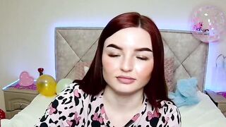Redhead webcam girl NicolPot performing solo for fans