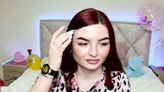 Redhead webcam girl NicolPot performing solo for fans
