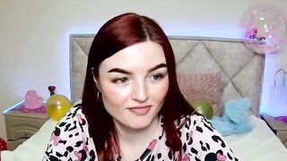 Redhead webcam girl NicolPot performing solo for fans