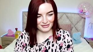 Redhead webcam girl NicolPot performing solo for fans