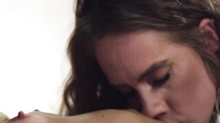 GIRLSWAY - Good Brunettes Soft Grind To Her Bestie Turns In Passionate First Time Lesbo Sex