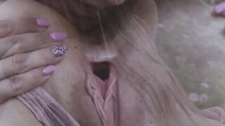 GIRLSWAY - Lonely Fem Dom Housewife Secretly Dominates Her Crazy Sexy Blonde Next Door Inside Her Backyard