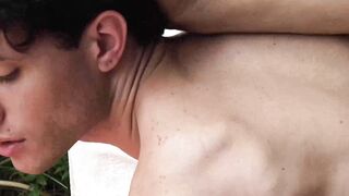 Alluring hottie Ayun makes curly Felix moan hard by rimming his ass