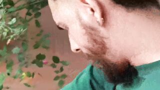Alluring hottie Ayun makes curly Felix moan hard by rimming his ass