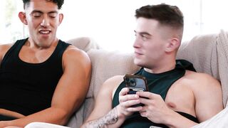 HETEROFLEXIBLE - Curious Heterosexual Jerking Buddies Zeno Rey  Trevor Brooks Try Anal Sex Together