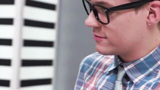 HETEROFLEXIBLE - Nerdy Twinkie Jack Bailey Is Rough Hard Gangbanged By The Football Team + CUM SHOWER