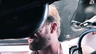 HETEROFLEXIBLE - Hunk Daddy Greg Dickson Bareback Fucks His Stuck Roommate Bruce Jones Super Booty