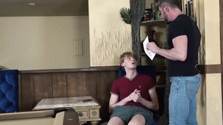 DaddiesPorno.com - Horny stepdad Johnny Ford teaches his stepson hard lessons about c