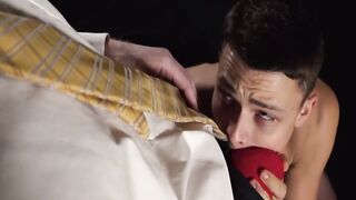Suited Legrand Wolf rimmed and pumped the gaping asshole of gorgeous Austin Young