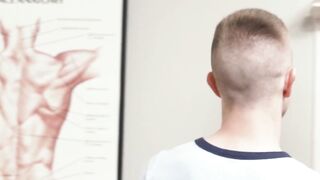 FunsizePorn.com - Big dicked Serg Shepard gets a boner during his physical exam with