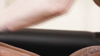 Busty milf masseuse sucking and stroking BBC