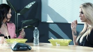 MOMMYS WOMEN - Sore Loser Watches 19 Year Old Secretary Aliya Brynn SCISSOR Rival Coworker Joanna Angel