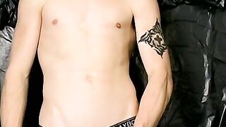 Chainsmoking cute twinks taboo desires while cockstroking