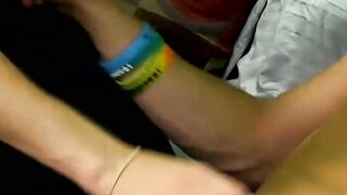 A fit young man is subjected to a wet blowjob and hard analpounding