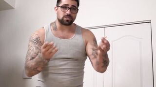 DaddiesPorno.com - Dadbod punished his stepson for jerking off on the couch