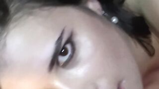 Cum deep throat during group sex without condoms