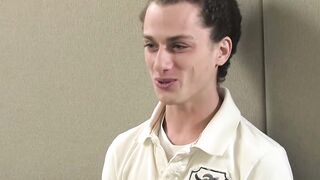 Bubble butt teen Ethan Storm rides thick throbbing cock hard