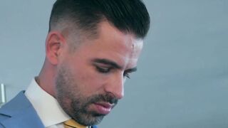 Executive businessman  to suck big cock and get rawed