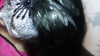 Swinger group sex with masked chick Nici