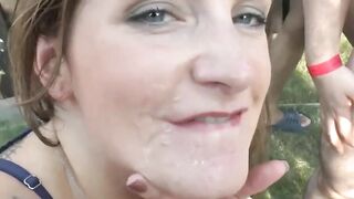 Public sex party with insemination by two young Girl
