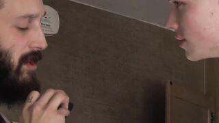 StepsonXXX.com - Hairy stepdaddy Matt Muck grabs my neck while he aggressively fucks