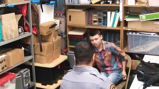 Perps4Sale.com - Cute Gay Twink Barebacked by Hot policeman for Stealing