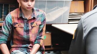 Perps4Sale.com - Cute Gay Twink Barebacked by Hot policeman for Stealing