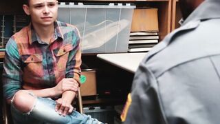 Perps4Sale.com - Cute Gay Twink Barebacked by Hot policeman for Stealing