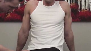 Masseur Baily Wylde gives jock Jordan Starr good massage and a horny ending