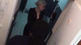 Homemade gang bang with a shy neighbors