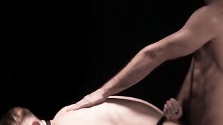 Hairy Tucker Barrett grinds hard the smooth big ass of gorgeous twink Colton Fox