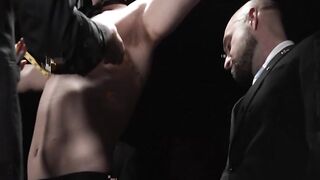Gorgeous Cole Blue bent over for a passionate threesome ass fucking session with hunk