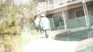Dark skin african 19 year old gets picked up by stranger