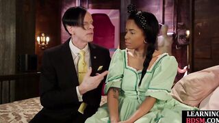 African cosplayer finger fucked and fetish fuck during lesson