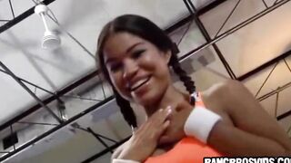 Adorable african teens fuckes at the gym
