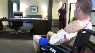 Huge Tit milf Nurse Fucks Wheelchair Tied Son