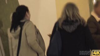 HUNT4K. Cuck stays into the outside WC watching GFs sex with Hunter