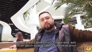 HUNT4K. Cuck stays into the outside WC watching GFs sex with Hunter