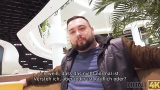 HUNT4K. Cuck stays into the outside WC watching GFs sex with Hunter