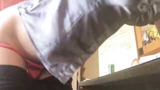 Amoul Solo,  T&A 694 (01) - Bottom watch scenes - Nailed, French Filthy talk, pov, Dressed-sex into satin underwear, heels, doggy style, and head