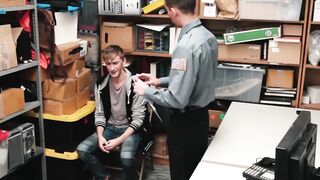 Skinny rebellious twink enjoys sucking a horny cop