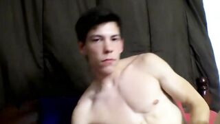 Horny twink Cooper Reeves takes his throbbing cock for some wanking