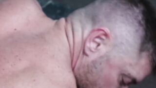 Sweaty dude Alex Tikas and Jack Andy indulges in a locker room fuck
