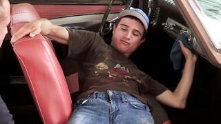 Young Josh Hunter and hunky Myles Landon oozed cum after an intense ass fuckingÂ 