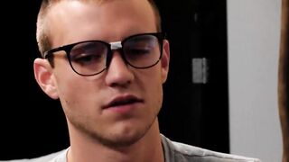 Jayden Marcos stepbrother Scott Finn starts sucking his shaft after taking his sexy b