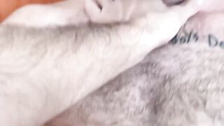 Tattooed latino Igor Lucious strokes my cock to harvest juicy cum