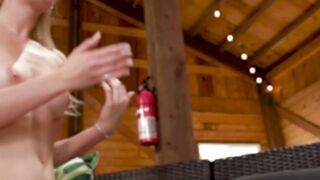 OUT OF THE FAMILY - Wild Stepmom Has 3 Way With Her Step-Daughter And His Bf