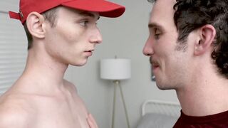 He cant resist his hot stepdads mustache